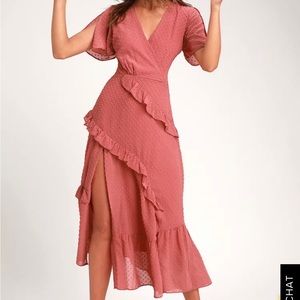 Ruffled Midi Dress NWT